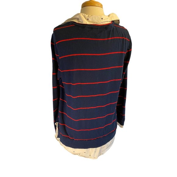 Rafaella Weekend Striped Layered Knit Pullover Women's XL - Picture 8 of 12